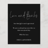 Bedankt voor budgetfotoweddenschappen, zwart (Voorkant)