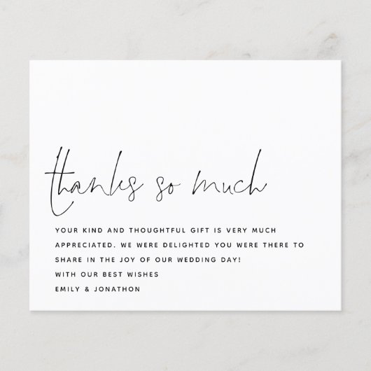 Bedankt voor budgetscripts voor het bruiloft (Voorkant)