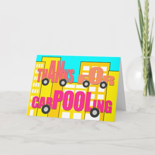 Bedankt voor carpooling - Woorden op wielen (Voorkant)