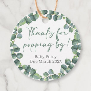Bedankt voor champagne-Baby shower Bedankjes Labels