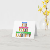 Bedankt voor Cheer Coach Cartoon Cats Kaart (Gele Bloem)