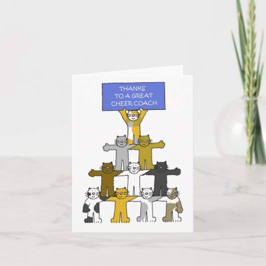 Bedankt voor Cheer Coach Kaart (Voorkant)
