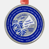 Bedankt voor Cheer Coach, persoonlijk Metalen Ornament (Voorkant)