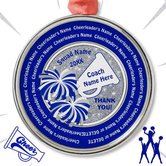 Bedankt voor Cheer Coach, persoonlijk Metalen Ornament