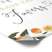 Bedankt voor Citrus Baby shower voor het aantekene Poster (Hoek)