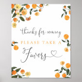 Bedankt voor Citrus Baby shower voor het aantekene Poster (Voorkant)