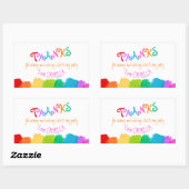 Bedankt voor coming art party verf stickers (Vel)