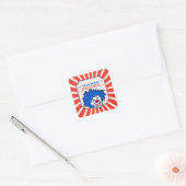 Bedankt voor coming circus clown birthday sticker (Envelop)