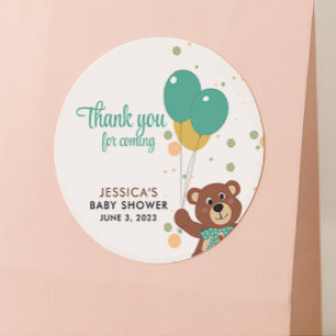 Bedankt voor Coming Gender Neutral Baby shower Ronde Sticker