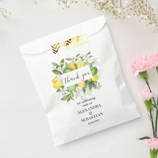 Bedankt voor Coming Lemony Wedding Sweet Bedankzakje (Gezegeld)
