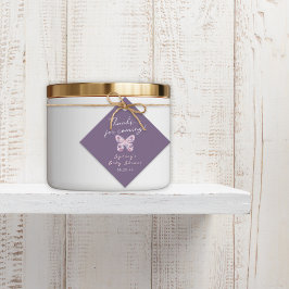 Bedankt voor Coming Paarse Butterfly Baby shower Bedankjes Labels