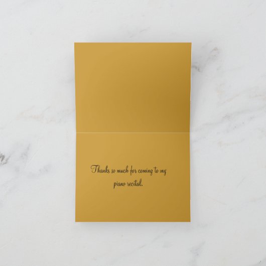Bedankt voor Coming to My Piano recital (Binnen)