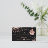 Bedankt voor Cupcake Bakery Pastry Chef Visitekaartje (Staand voorkant)