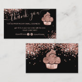 Bedankt voor Cupcake Bakery Pastry Chef Visitekaartje (Voorkant / Achterkant)