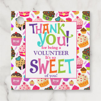 Bedankt voor Cupcake Volunter Bedankjes Labels