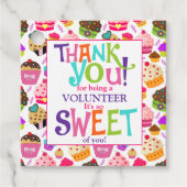 Bedankt voor Cupcake Volunter Bedankjes Labels (Voorkant)