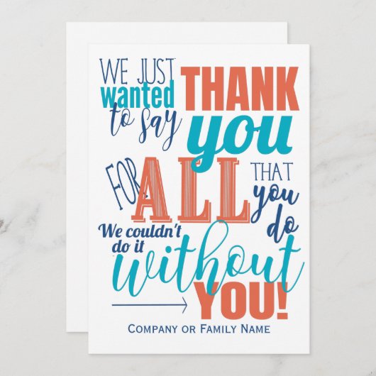 Bedankt voor dankbaarheid (Voorkant / Achterkant)