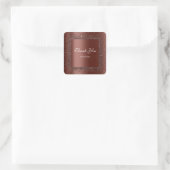 Bedankt voor de 16de Bridal Wedding Brown Vierkante Sticker (Tas)