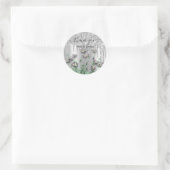 Bedankt voor de 16e Bridal-weide Wildflower Drip Ronde Sticker (Tas)