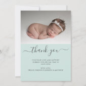 Bedankt voor de aankondiging van de geboorte Aqua  (Achterkant)