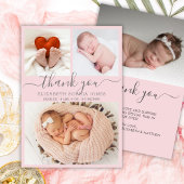 Bedankt voor de aankondiging van de geboorte Blush