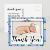 Bedankt voor de aankondiging van de geboorte Een f Briefkaart (Voorkant / Achterkant)