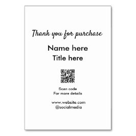 Bedankt voor de aankoop naam hier scannen QR