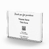 Bedankt voor de aankoop naam hier scannen QR Fotoblokken (Rechts)