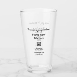 Bedankt voor de aankoop naam hier scannen QR Glas