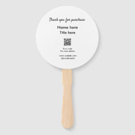 Bedankt voor de aankoop naam hier scannen QR Handwaaier