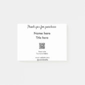 Bedankt voor de aankoop naam hier scannen QR Post-it® Notes (Voorkant)