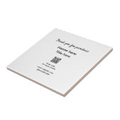 Bedankt voor de aankoop naam hier scannen QR Tegeltje (Zijkant)