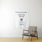 Bedankt voor de aankoop naam hier scannen QR Wandkleed (In situ)