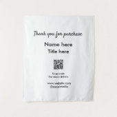 Bedankt voor de aankoop naam hier scannen QR Wandkleed (Voorkant)