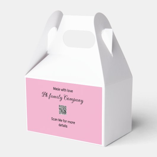 Bedankt voor de aankoop roze familie zakelijk deta bedankdoosjes (Achterkant)