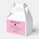 Bedankt voor de aankoop roze familie zakelijk deta bedankdoosjes (Voorkant Zijde)