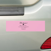 Bedankt voor de aankoop roze familie zakelijk deta bumpersticker (Op auto)