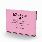 Bedankt voor de aankoop roze familie zakelijk deta fotoblokken (Rechts)