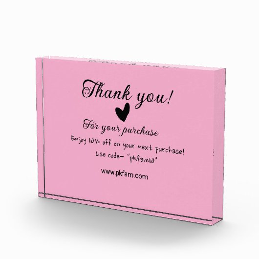 Bedankt voor de aankoop roze familie zakelijk deta fotoblokken (Rechts)