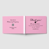 Bedankt voor de aankoop roze familie zakelijk deta gastenboek (Volledig)