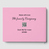 Bedankt voor de aankoop roze familie zakelijk deta gastenboek (Achterkant)