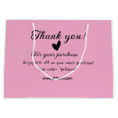 Bedankt voor de aankoop roze familie zakelijk deta groot cadeauzakje (Voorkant)