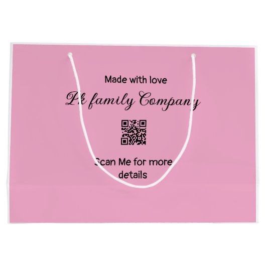 Bedankt voor de aankoop roze familie zakelijk deta groot cadeauzakje (Achterkant)