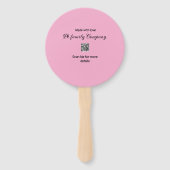 Bedankt voor de aankoop roze familie zakelijk deta handwaaier (Achterkant)