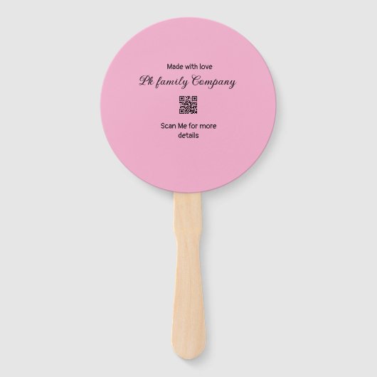 Bedankt voor de aankoop roze familie zakelijk deta handwaaier (Achterkant)