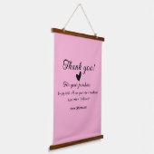 Bedankt voor de aankoop roze familie zakelijk deta hangend wandkleed (Gebogen)