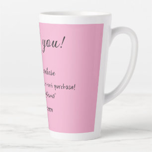 Bedankt voor de aankoop roze familie zakelijk deta latte mok