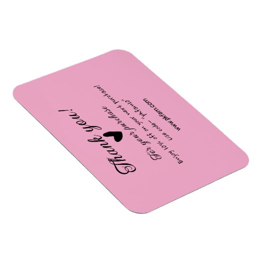 Bedankt voor de aankoop roze familie zakelijk deta magneet (Rechterzijde)
