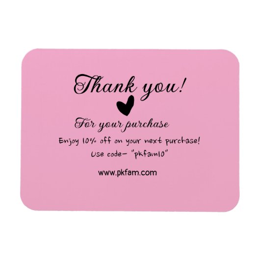 Bedankt voor de aankoop roze familie zakelijk deta magneet (Horizontaal)