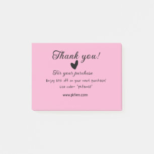 Bedankt voor de aankoop roze familie zakelijk deta post-it® notes